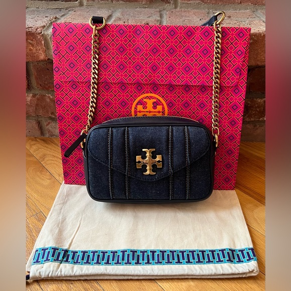 Tory Burch Kira Denim Mini Camera Bag - Picture 3 of 13